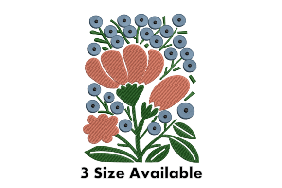 Berry Floral Embroidery Design: A Charming Touch
