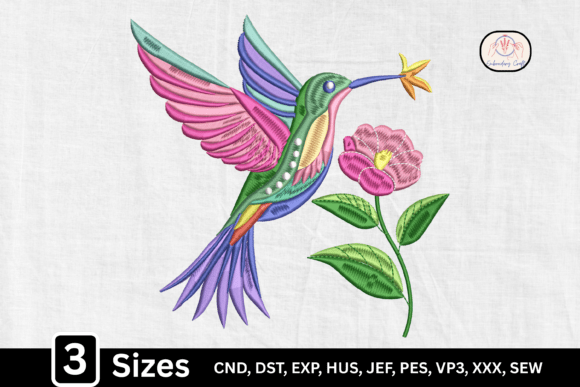 Boho Floral Hummingbird: A Charming Seasonal Embroidery