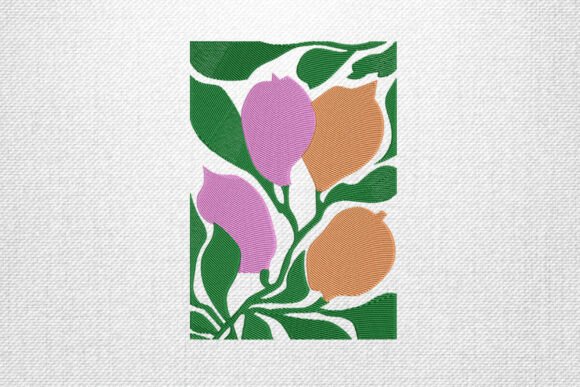 Charming Abstract Floral Block for Seasonal Embroidery