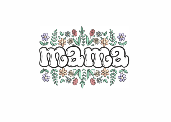 Charming Mama with Floral Border for Seasonal Gifts