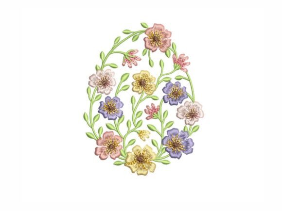 Elegant Floral Easter Egg for Spring Decor