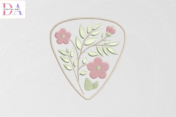 Elegant Floral Leaf Guitar Pick Design Review