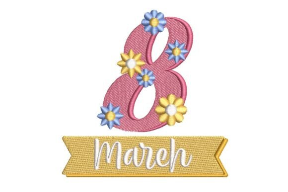 Floral 8 March: A Festive Embroidery Design