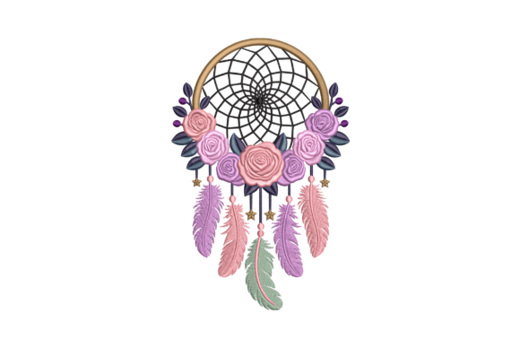 Floral Dreamcatcher: A Boho Embroidery Masterpiece