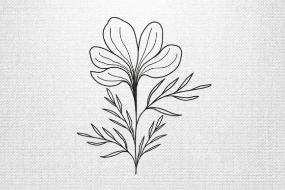 Minimal Floral Outline: A Charming Addition