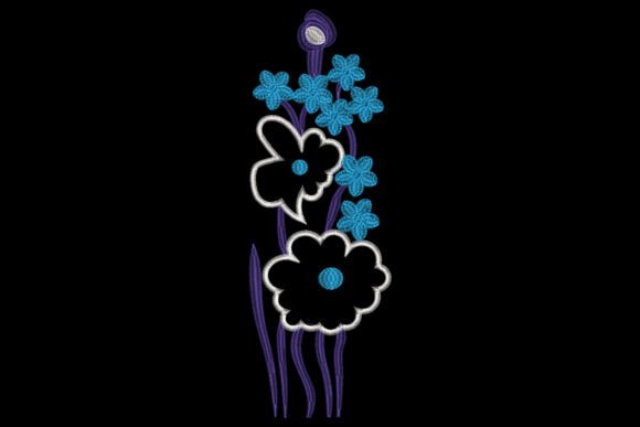 Slim Floral Arrangement: A Refined Embroidery Choice