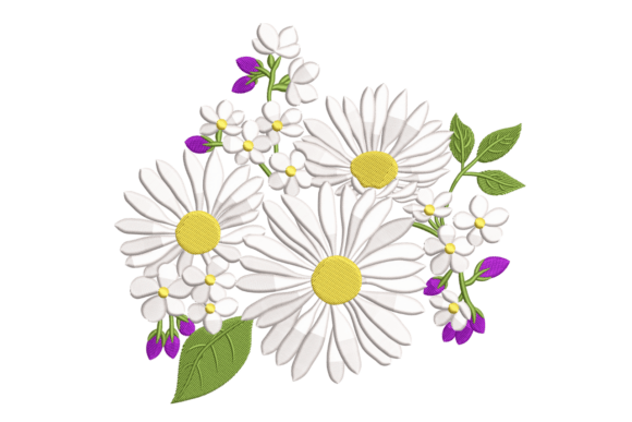 Spring into Style: Daisy Bouquet Embroidery